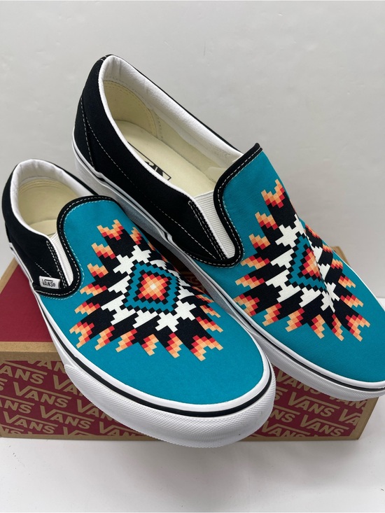 Vans Other - Vans Men’s Classic Slip-On Desert Vibes Teal Blue/True White
Sneakers Aztec